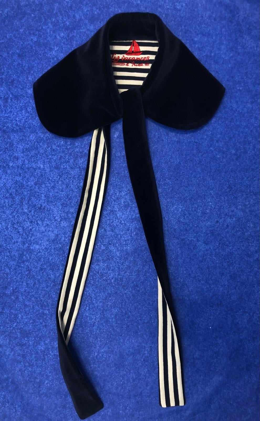 Navy Moon Velvet Collar
