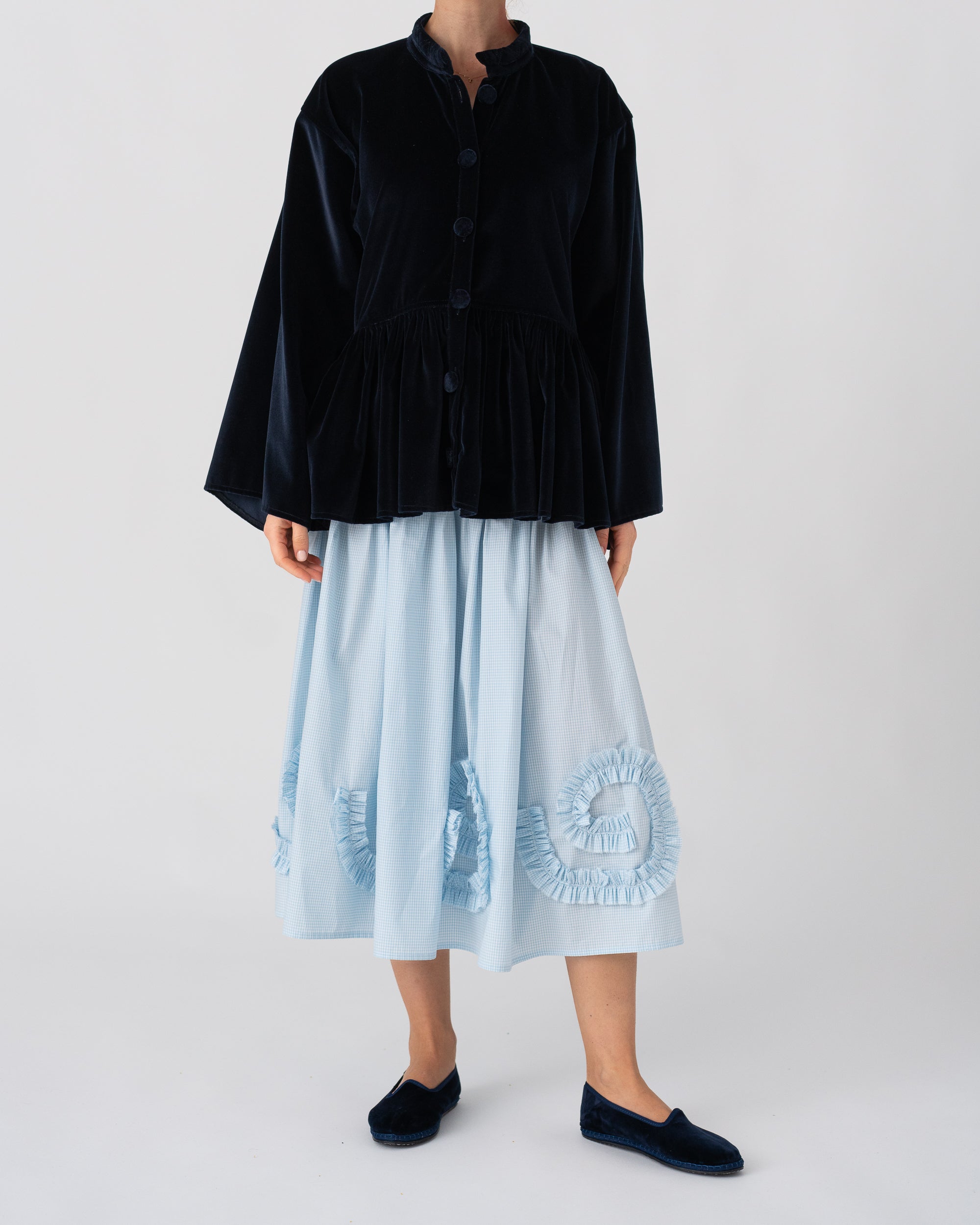 Pina Tunic Velvet in Navy